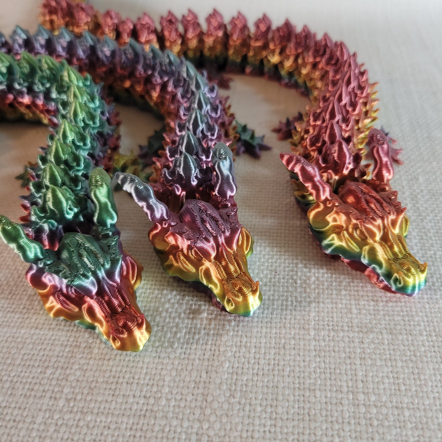 Articulated 3D Printed Articulated 25" Dragon Fidget Toy, Desk Decor