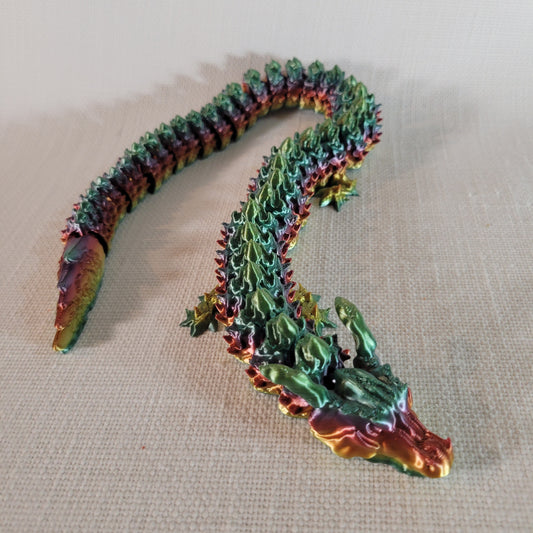 Articulated 3D Printed Articulated 25" Dragon Fidget Toy, Desk Decor