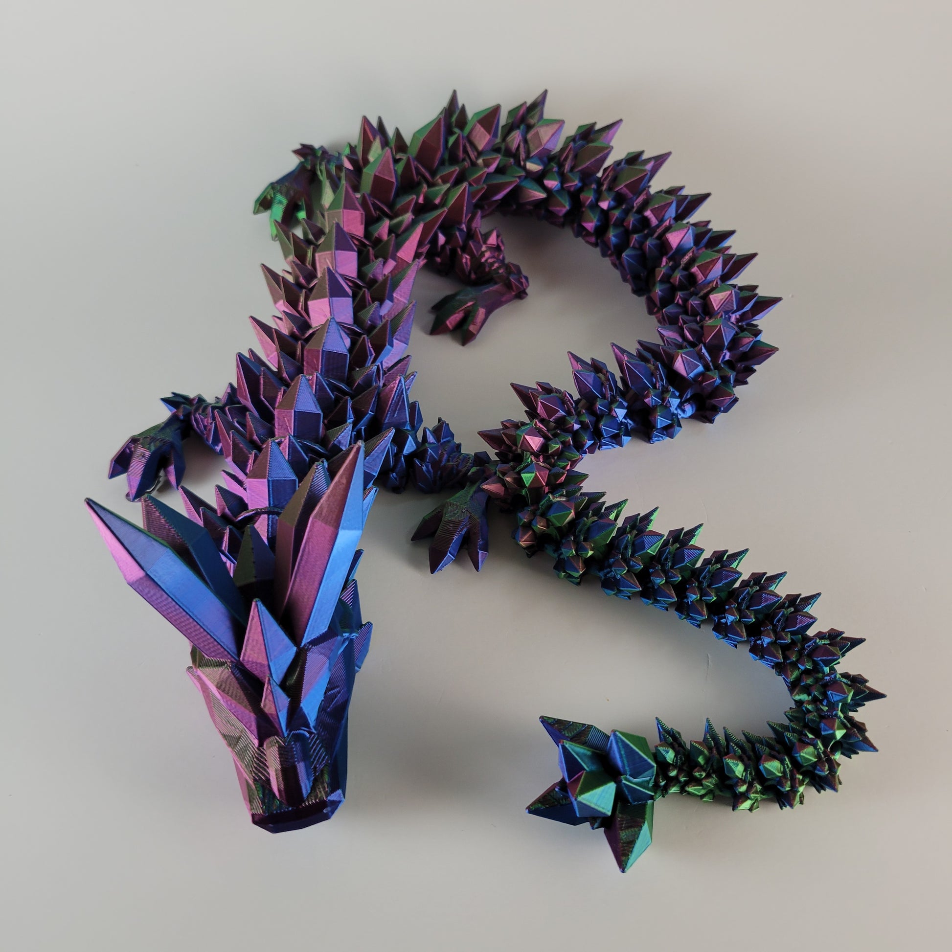Crystal Dragon Fidget Toys - 3d Printed Articulated Crystal Dragon